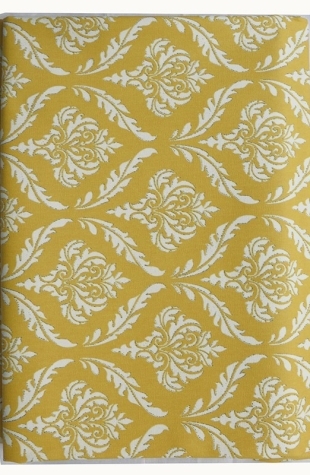 Nappe enduite ronde ou ovale Pompadour jaune