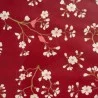 Wipe clean tablecloth Japanese Cherry Burgundy round or oval