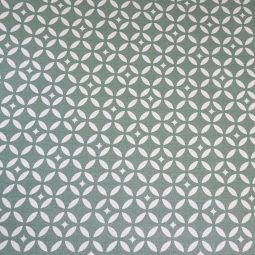 Tessuto di cotone Mosaico Verde - Fleur de Soleil