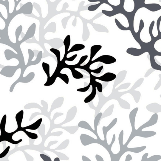 FLEUR DE SOLEIL OEKO TEX COTTON FABRIC CORAL GREY