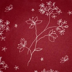 Tessuto di cotone Astrancia rosso - Fleur de Soleil