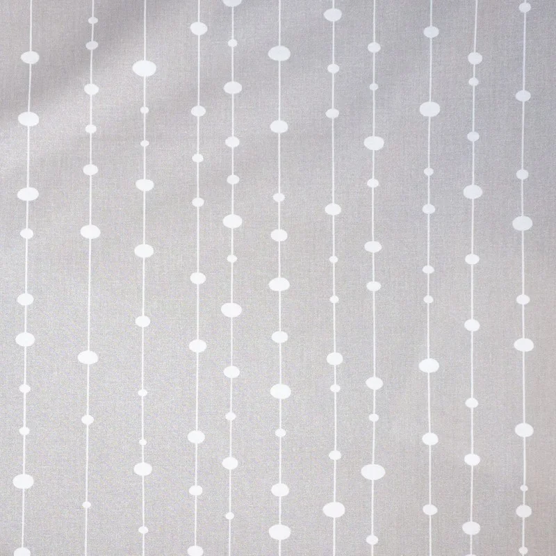 Tissu enduit graphique Perles grise Fleur de Soleil