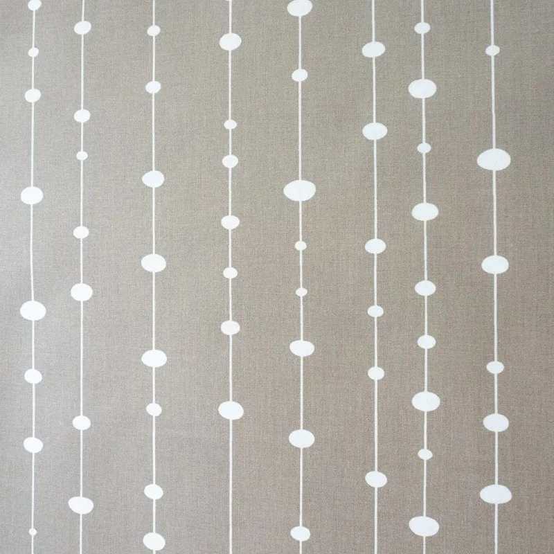  Tissu en coton enduit Perle taupe Fleur de Soleil