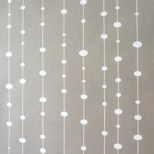 Tessuto in cotone spalmato di Taupe Pearl - Fleur de Soleil