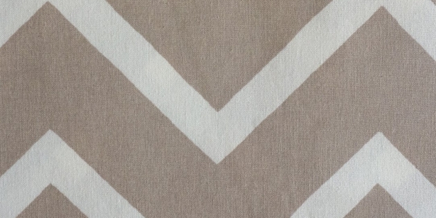 Tablier coton enduit chevrons beige