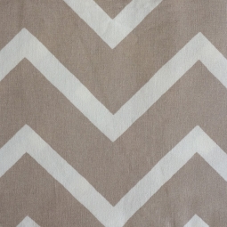 Tissu en coton enduit Chevron Gris beige