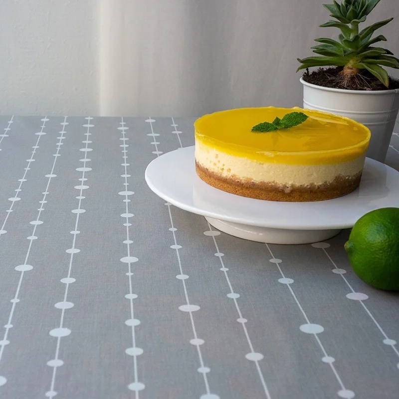  Nappe coton enduit Perles grise Fleur de Soleil