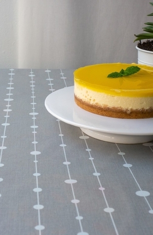  Nappe coton enduit Perles grise Fleur de Soleil