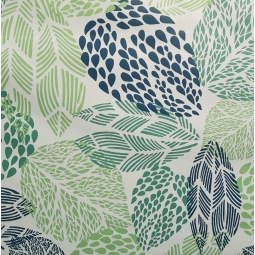 Tissu en coton enduit Feuilles vert