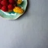 Wachstuch Tischdecken Rund oder Oval Einfarbige Grau - Fleur de Soleil