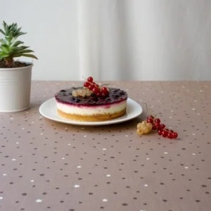 Nappe enduite Etoiles taupe Fleur de Soleil