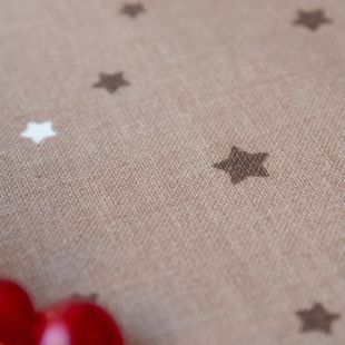 WIPE CLEAN TABLECLOTH STARS TAUPE/TAUPE Fleur de Soleil