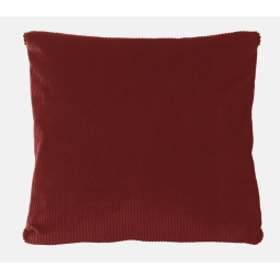 Coussin velours côtelé rouille