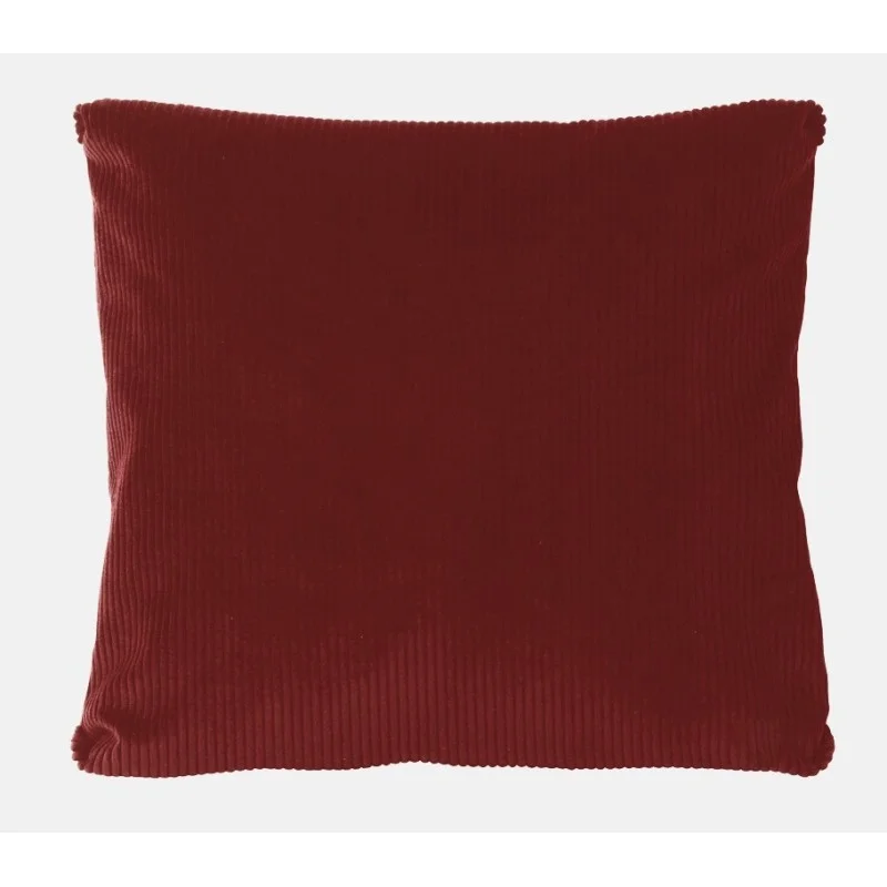 Coussin velours côtelé jaune curry