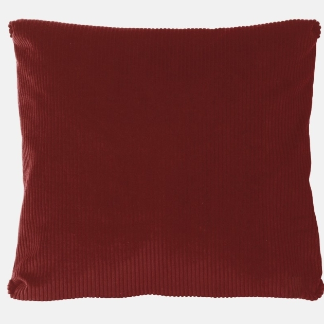 Coussin velours côtelé jaune curry