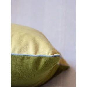 Coussin velours vert