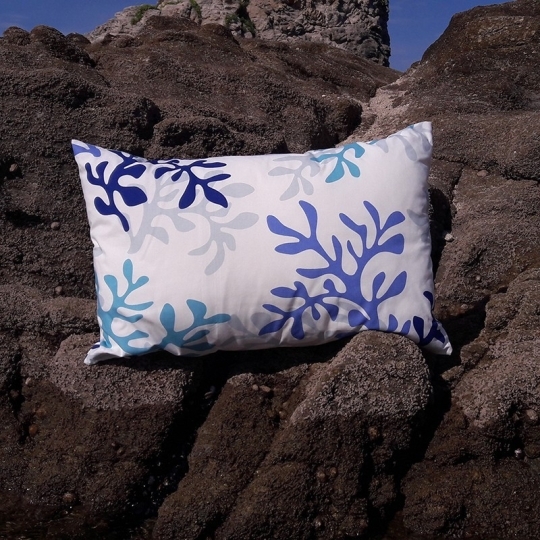 Cuscino in corallo blu