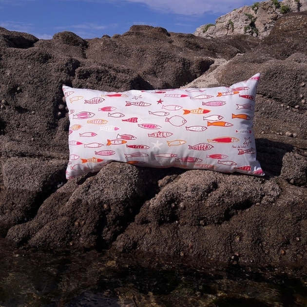 Coussin Poisson Rouge