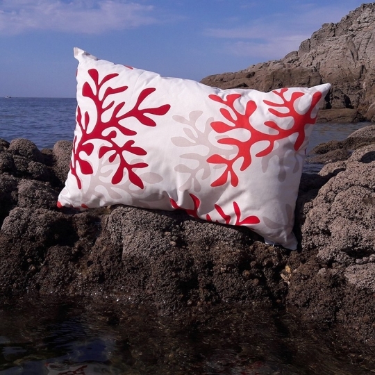 Cuscino in corallo rosso