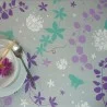 Tissu en coton enduit Volubilis violet