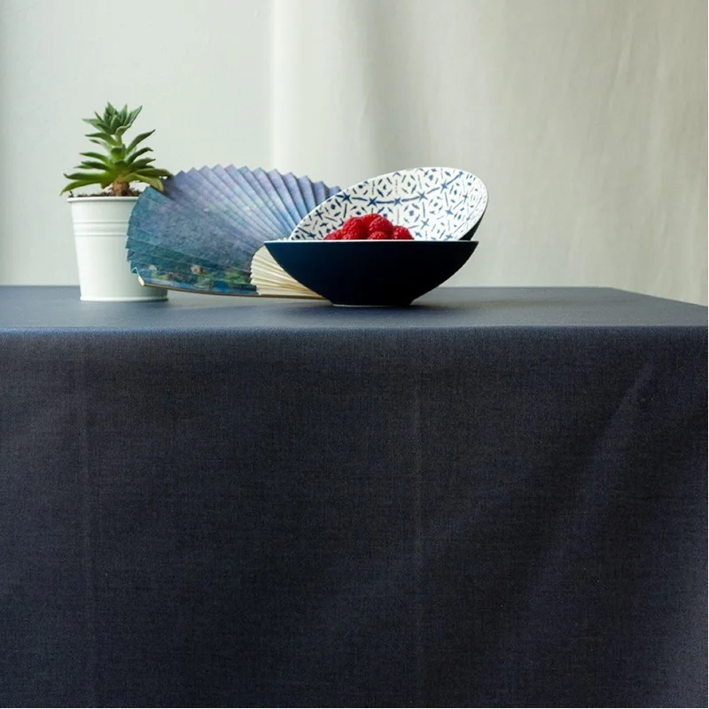 Tischdecke abwaschbar Rund oder Oval Einfarbige Grau - Fleur de Soleil