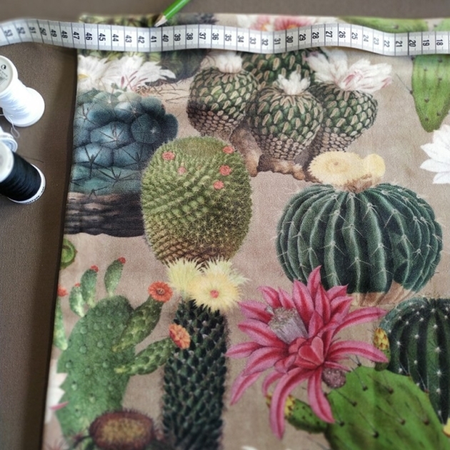 Beschichtete Baumwolle meterwarm Astrancia grau