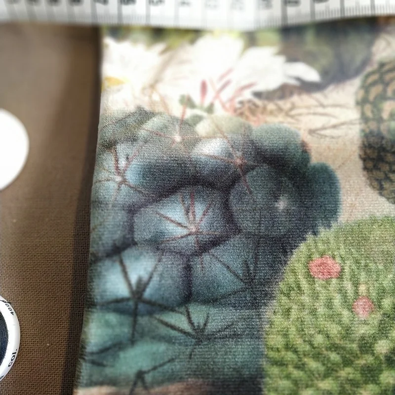 Tissus en velours cactus
