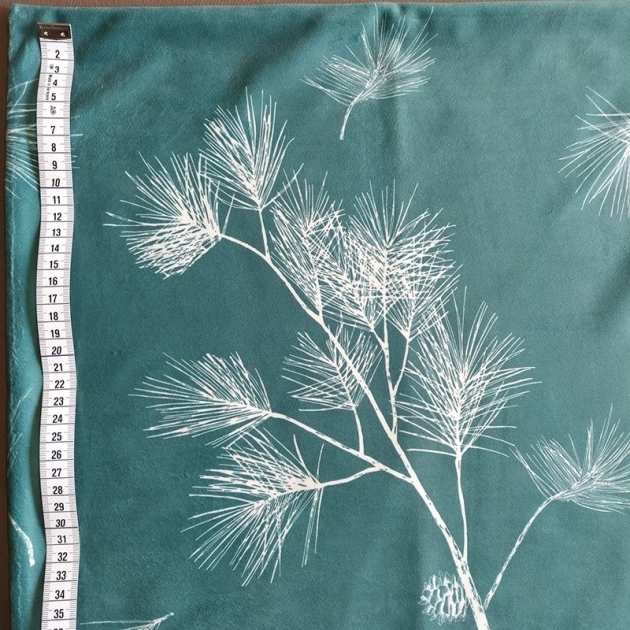 Tessuto in velluto di pino verde - Fleur de Soleil