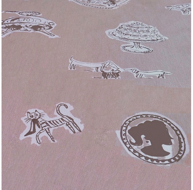 Beschichtete Baumwolle meterwarm Astrancia grau