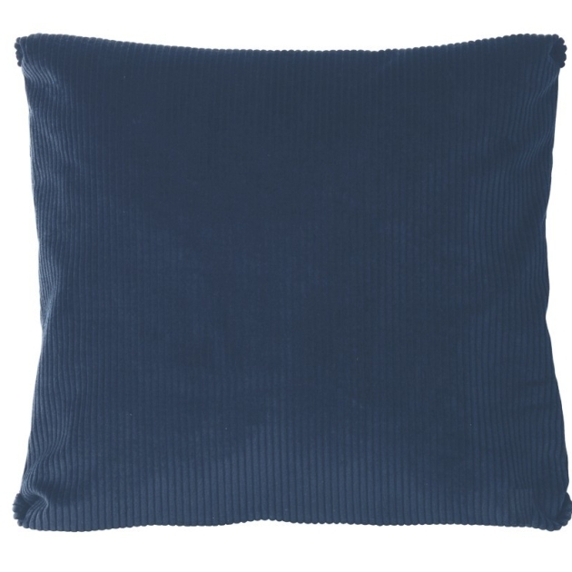 Coussin velours côtelé jaune curry