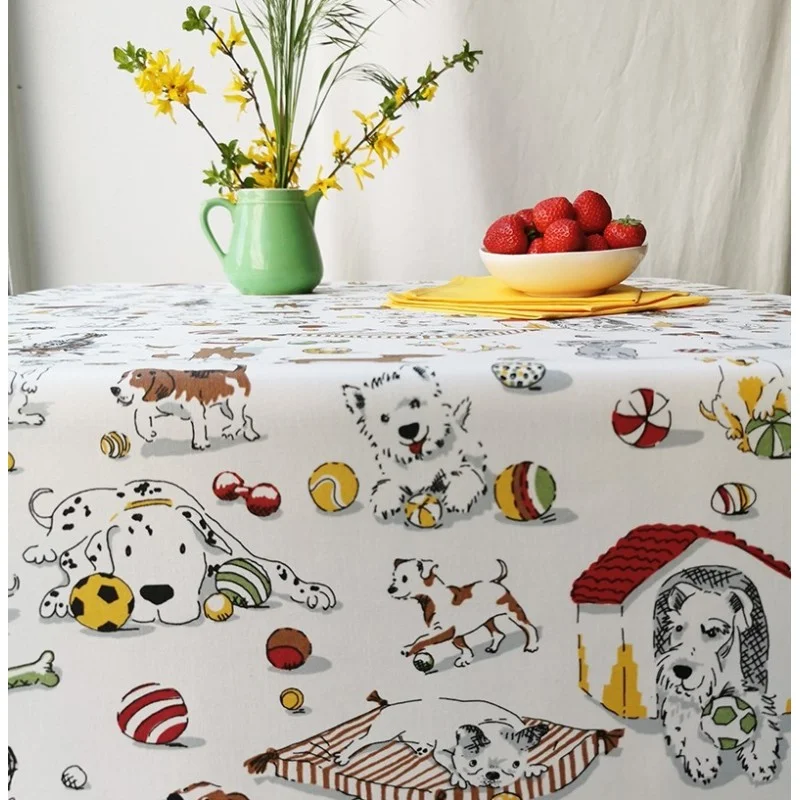 Tischdecke abwaschbar Hunden - Fleur de Soleil