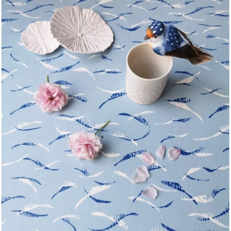 Nappe enduite ronde ou ovale Vagues bleues