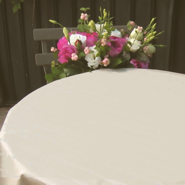  WIPE CLEAN TABLECLOTH PLAIN BEIGE Fleur de Soleil