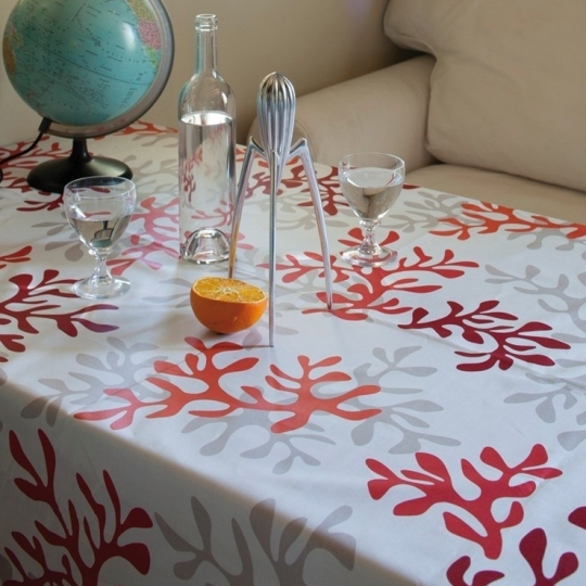  Nappe enduite Corail rouge Fleur de Soleil