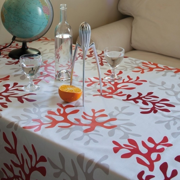  Nappe enduite Corail rouge Fleur de Soleil