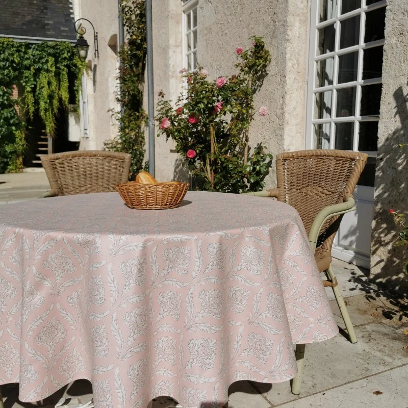 Nappe enduite pompadour rose
