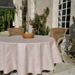 Nappe enduite pompadour rose - Fleur de Soleil