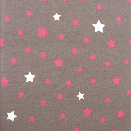 Tessuto di cotone Sterne Grigia Rosa - Fleur de Soleil