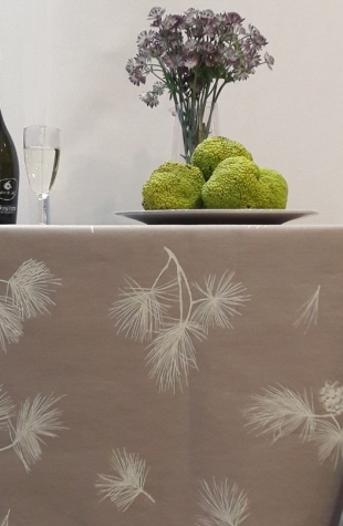 Tissu en coton Pin beige