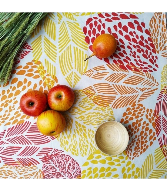 4 serviette Feuilles