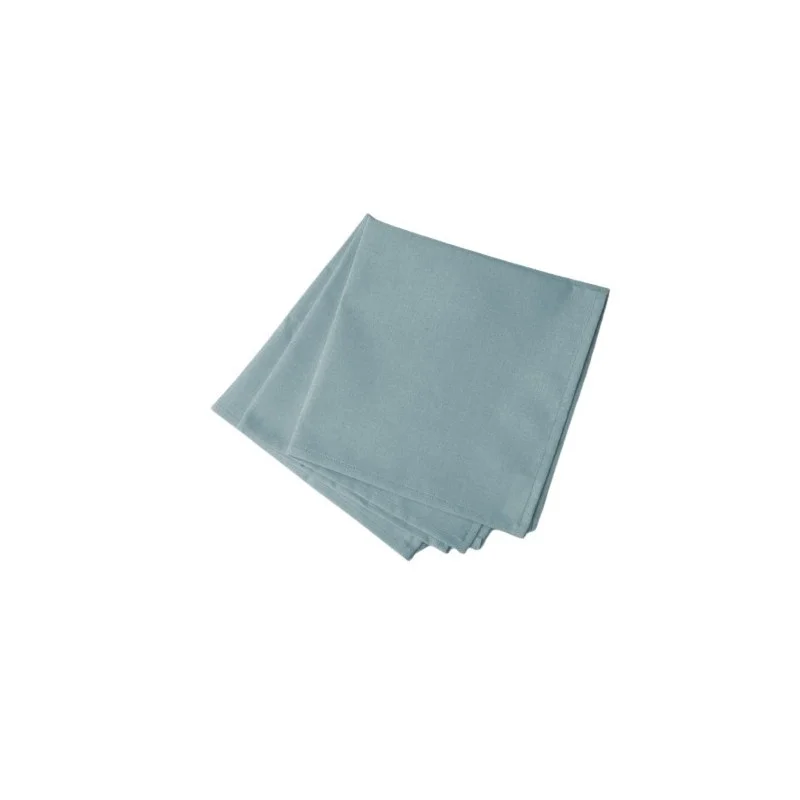 4 serviettes Uni turquoise pastel