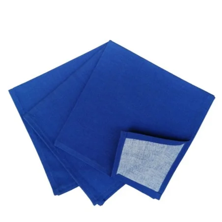 4 serviettes Uni bleu royal