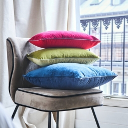Coussin velours vert