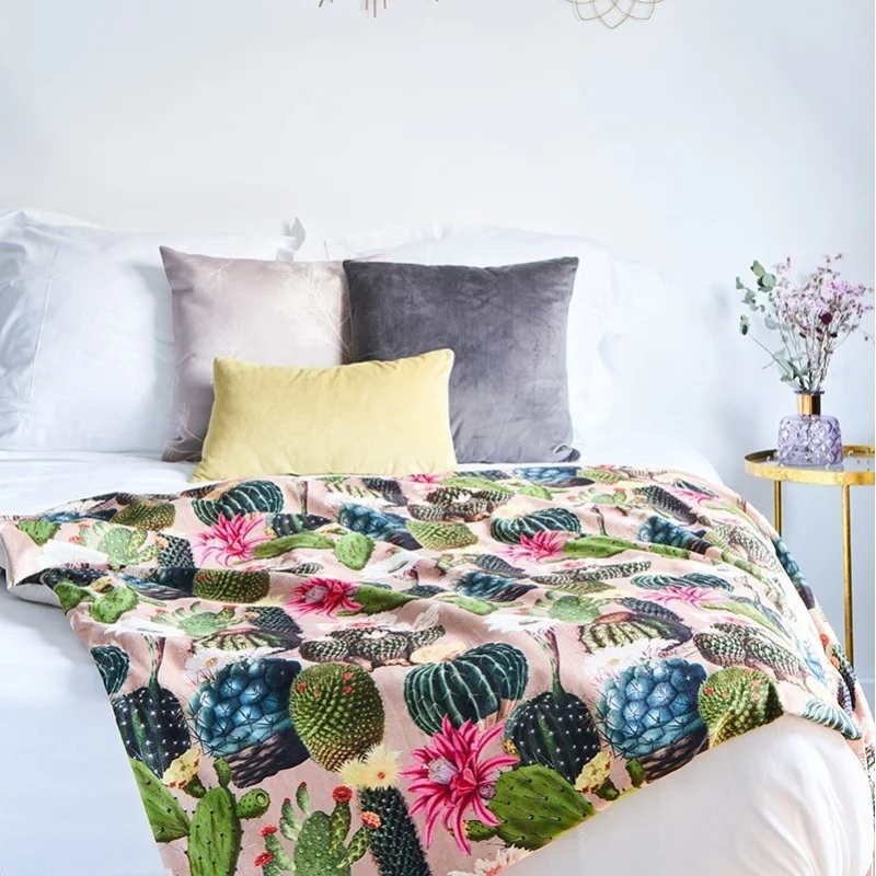 Plaid velours Cactus