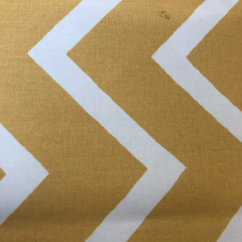 Nappe enduite Chevrons jaune Curry  