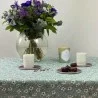 Green wipe clean tablecloth