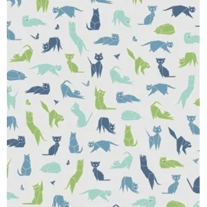 Nappe coton Chats bleus