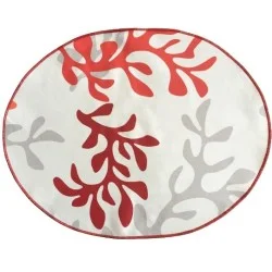 Wipe clean placemats coral red