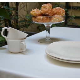 Set de table blanc en coton enduit