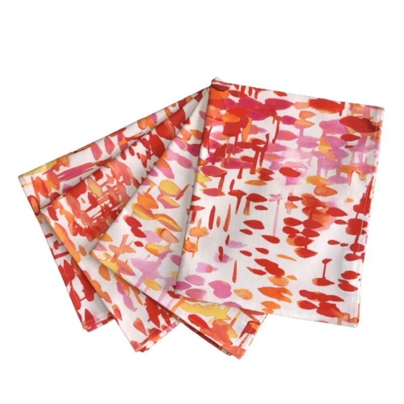 4 Serviettes Reflets flamboyants